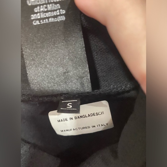 Rolling Stones X AC Milan Black Hoodie Men’s Small Official Collab Rare - Picture 6 of 7